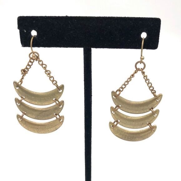 💝Three Tier Boomerang Dangle Earrings - Picture 1 of 2
